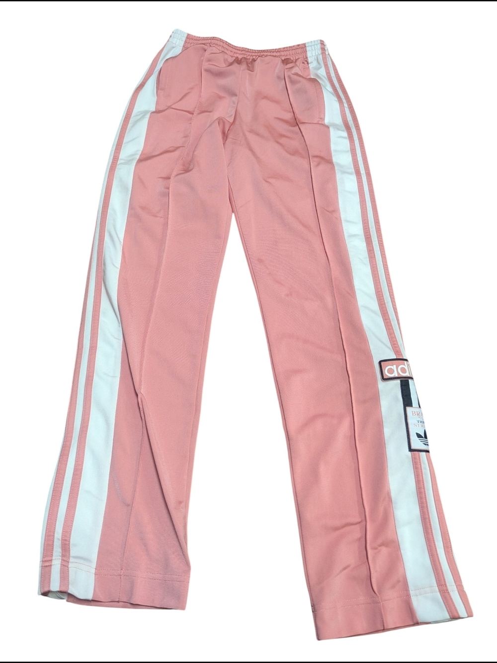 Adidas Originals Pink 3-Stripe Snap Track Pants Women's XS Retro Y2K - Picture 8 of 16